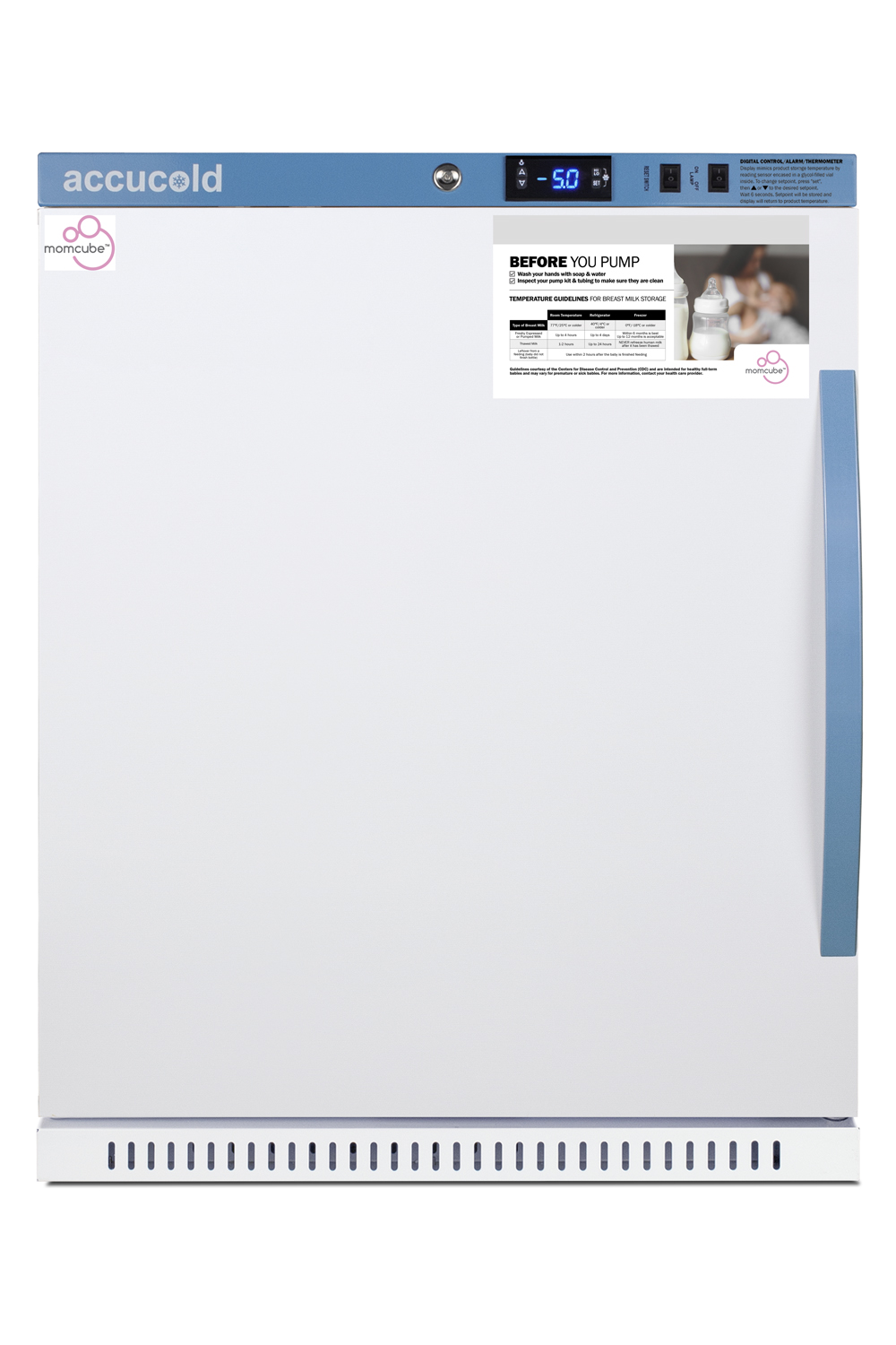 Performance Series 4 cu.ft. ADA height purpose-built MOMCUBE breast milk freezer